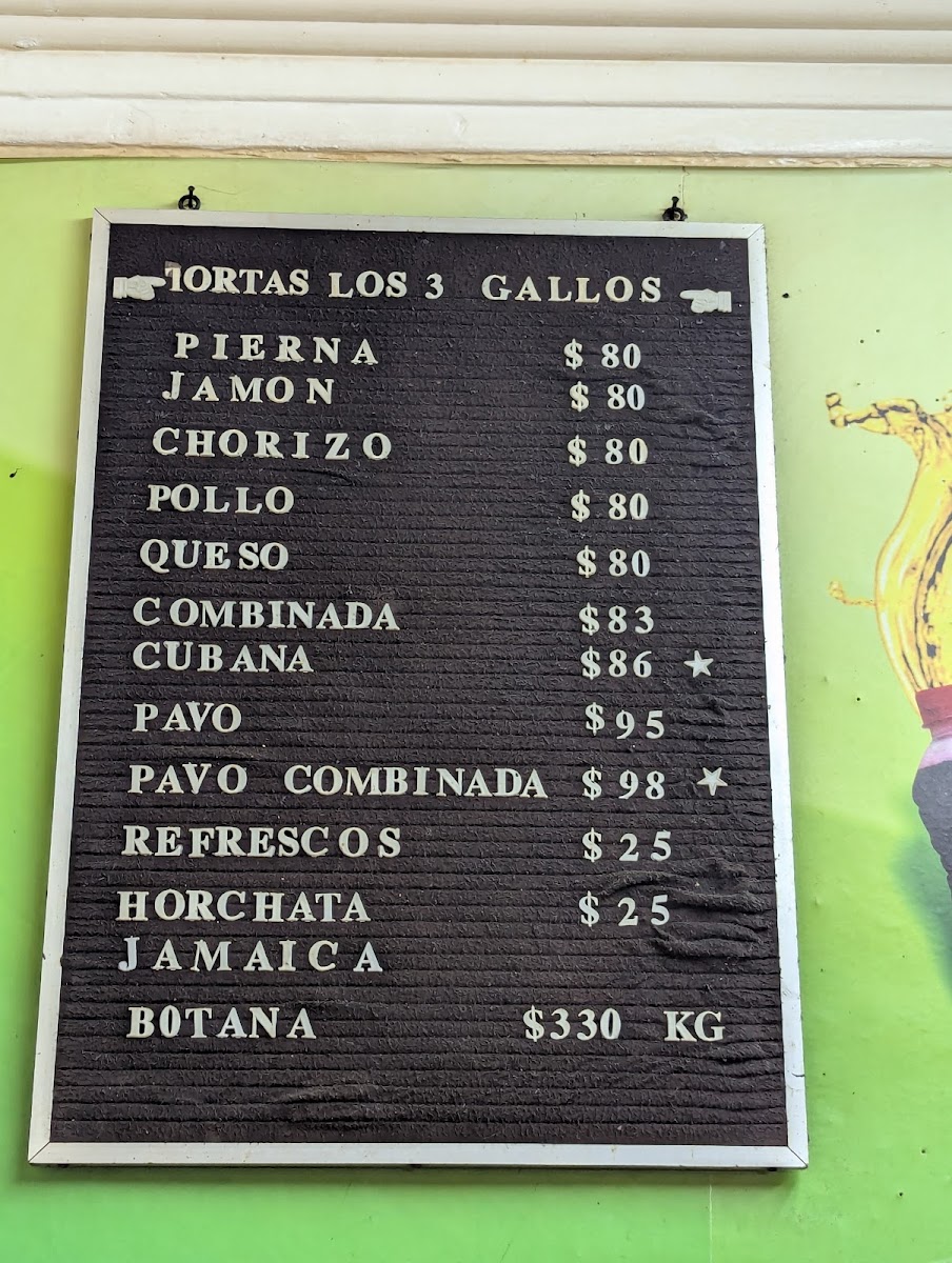 Tortas Los 3 gallos Menu - Image 2